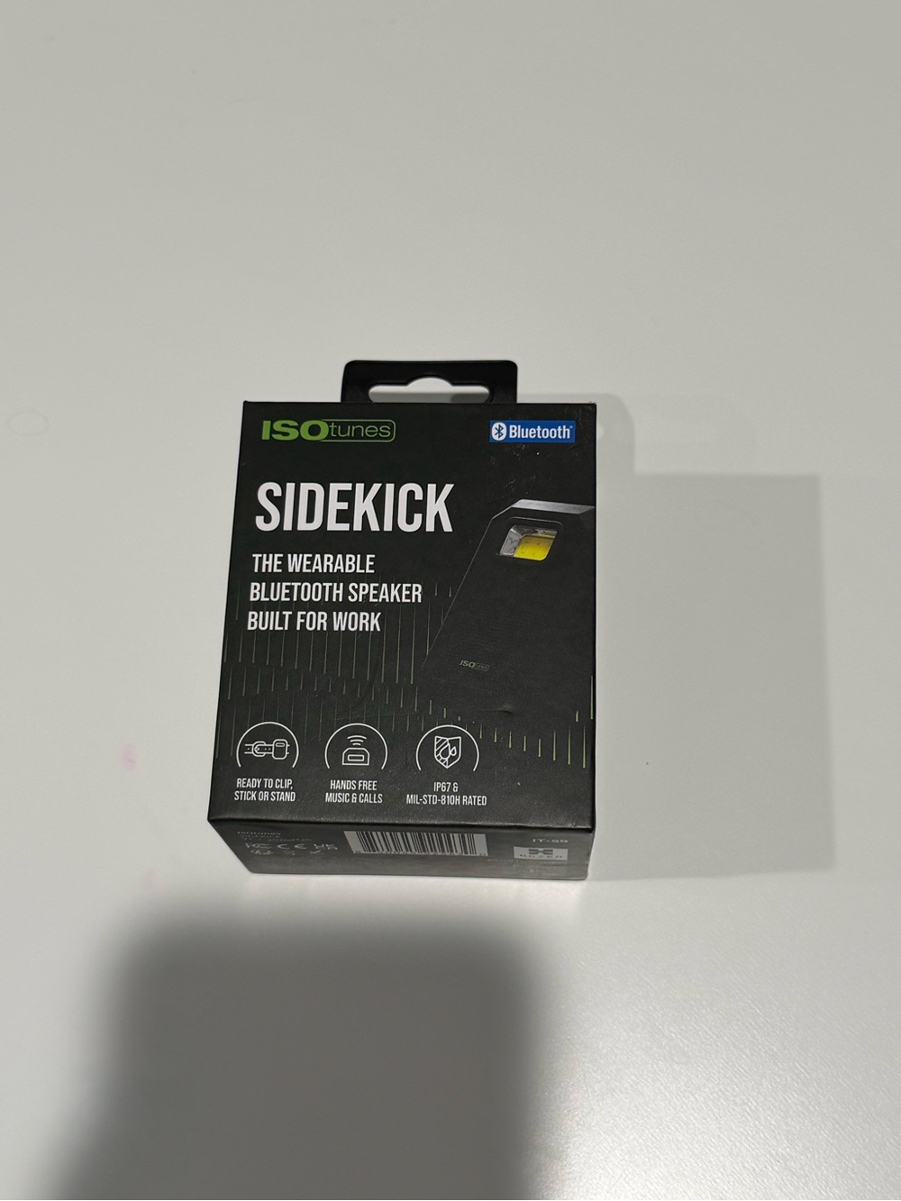 ISOtunes Sidekick Wearable Bluetooth Speaker - Black Brand New